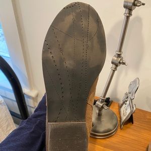 Ankle high brown suede boots. Size 9.5